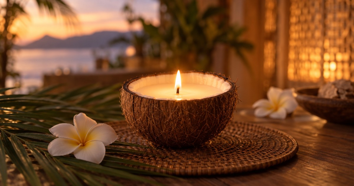 Bougies en coquille et noix de coco : pourquoi elles abîment la table