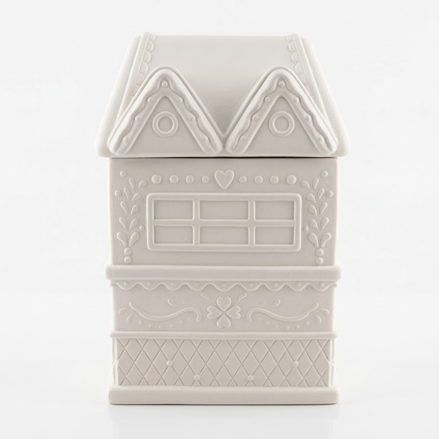 Bougie Maison moyenne - Blanc / Bleu / Coton