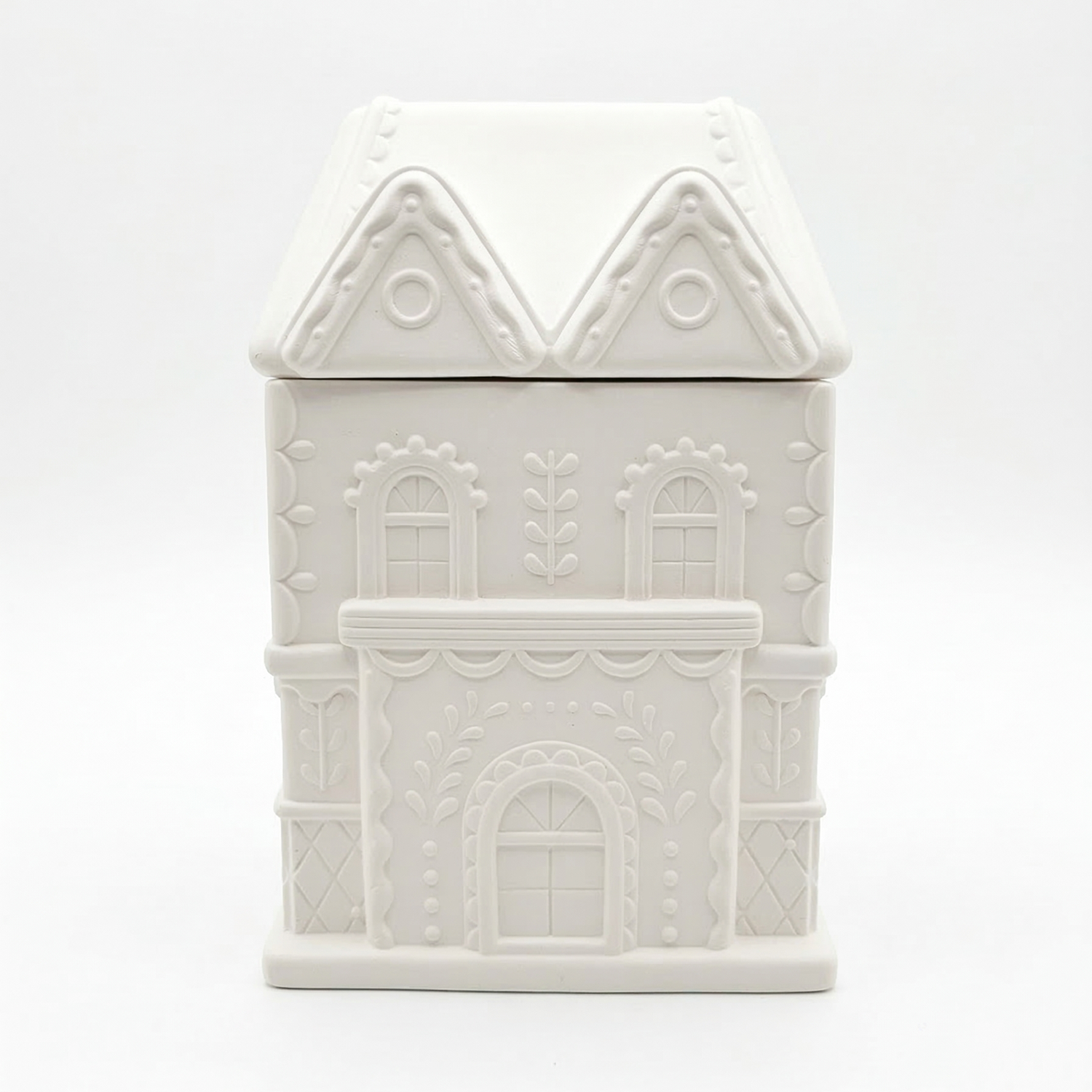 Bougie Maison moyenne - Blanc / Bleu / Coton