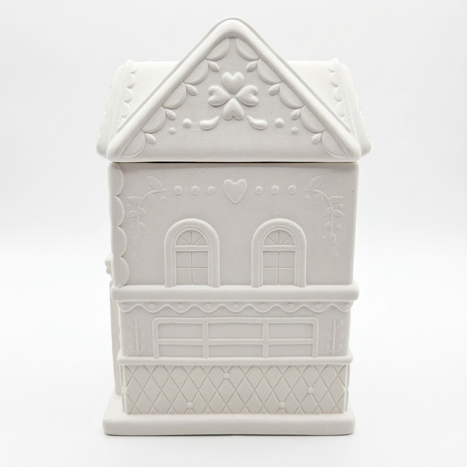 Bougie Maison moyenne - Blanc / Bleu / Coton