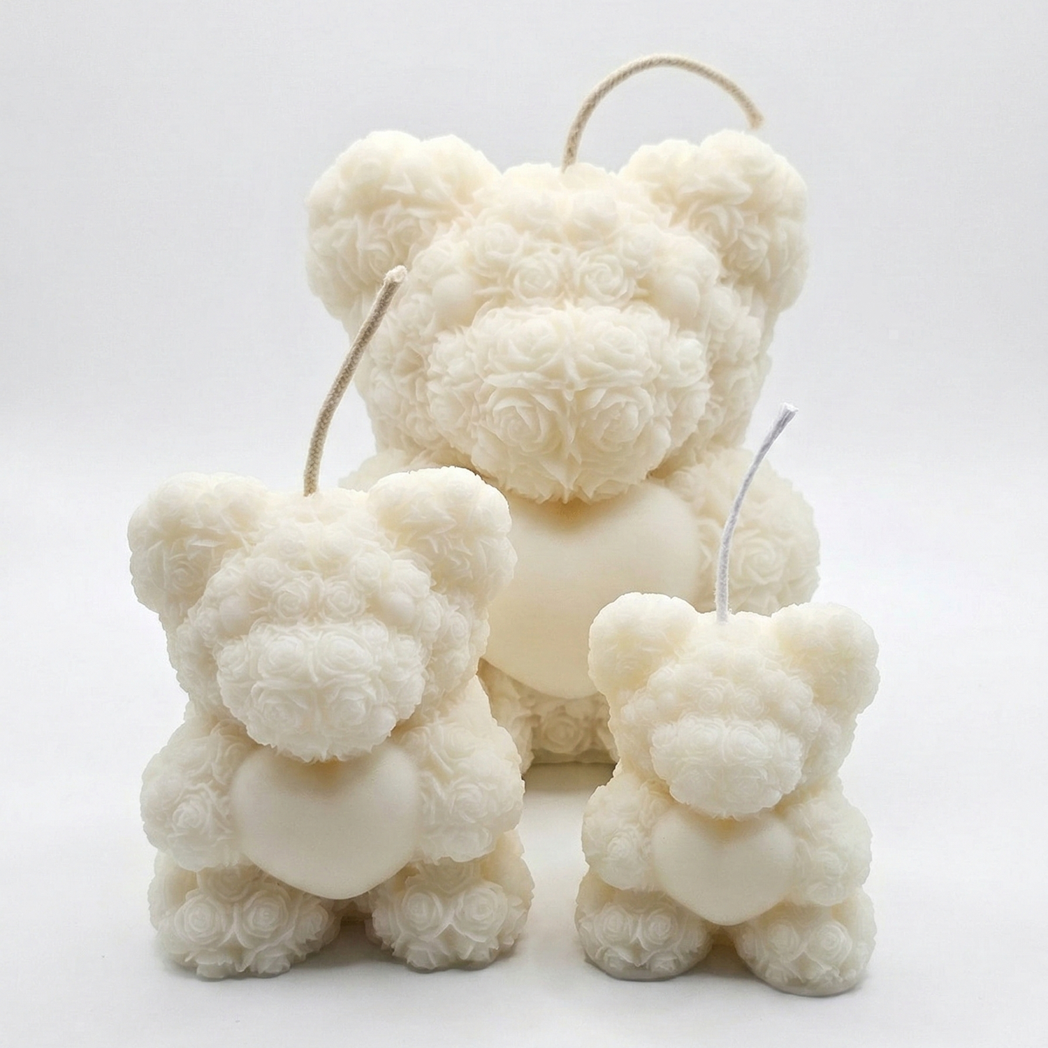 Bougie Maxi Ourson - Blanc / Noix de coco