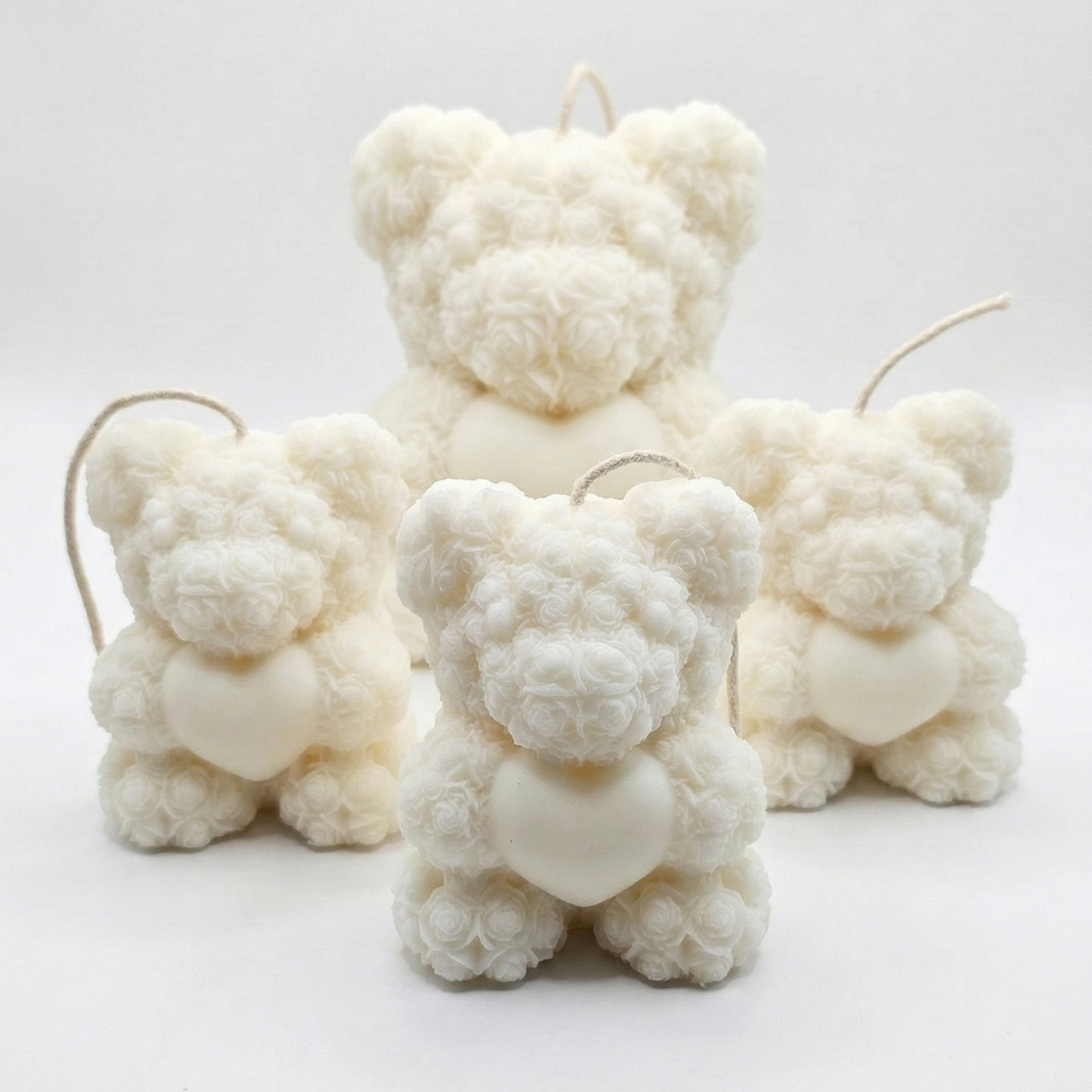 Bougie Maxi Ourson - Blanc / Noix de coco