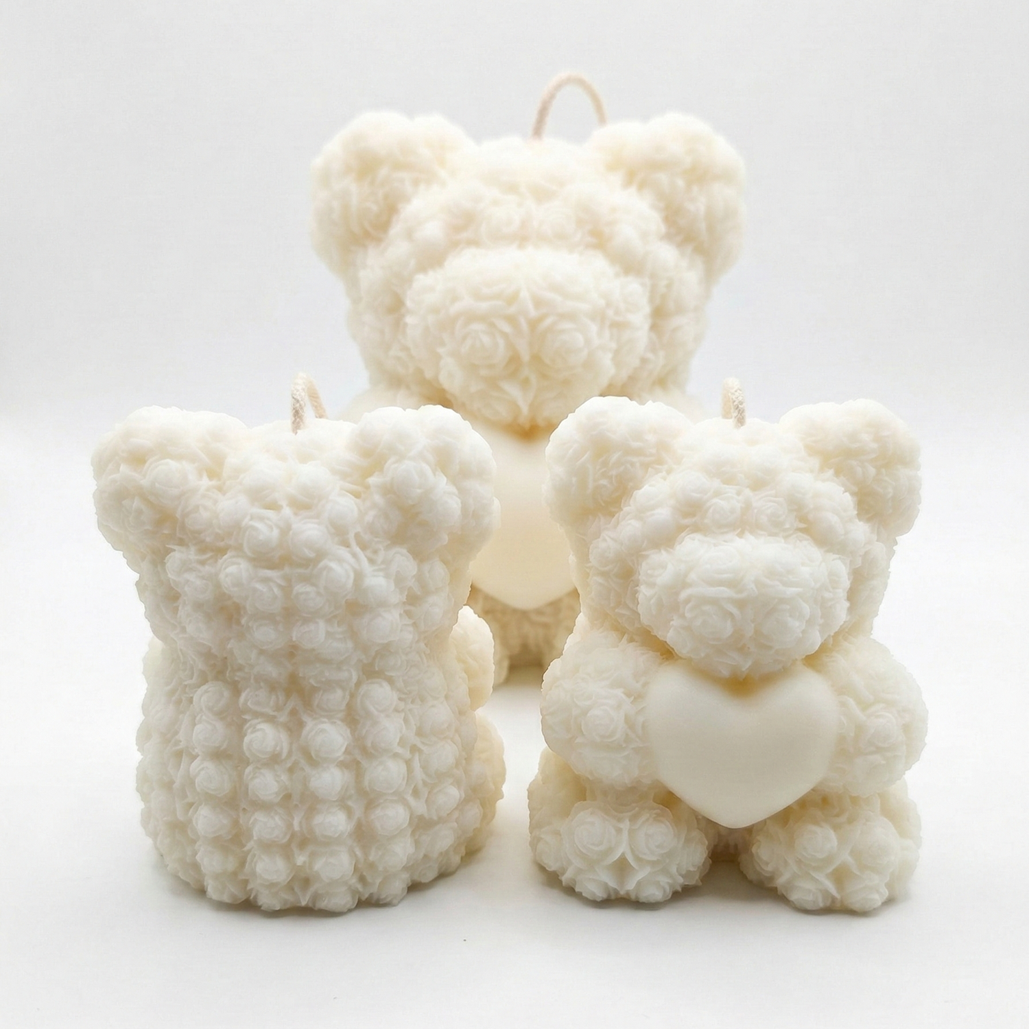 Bougie Maxi Ourson - Blanc / Noix de coco