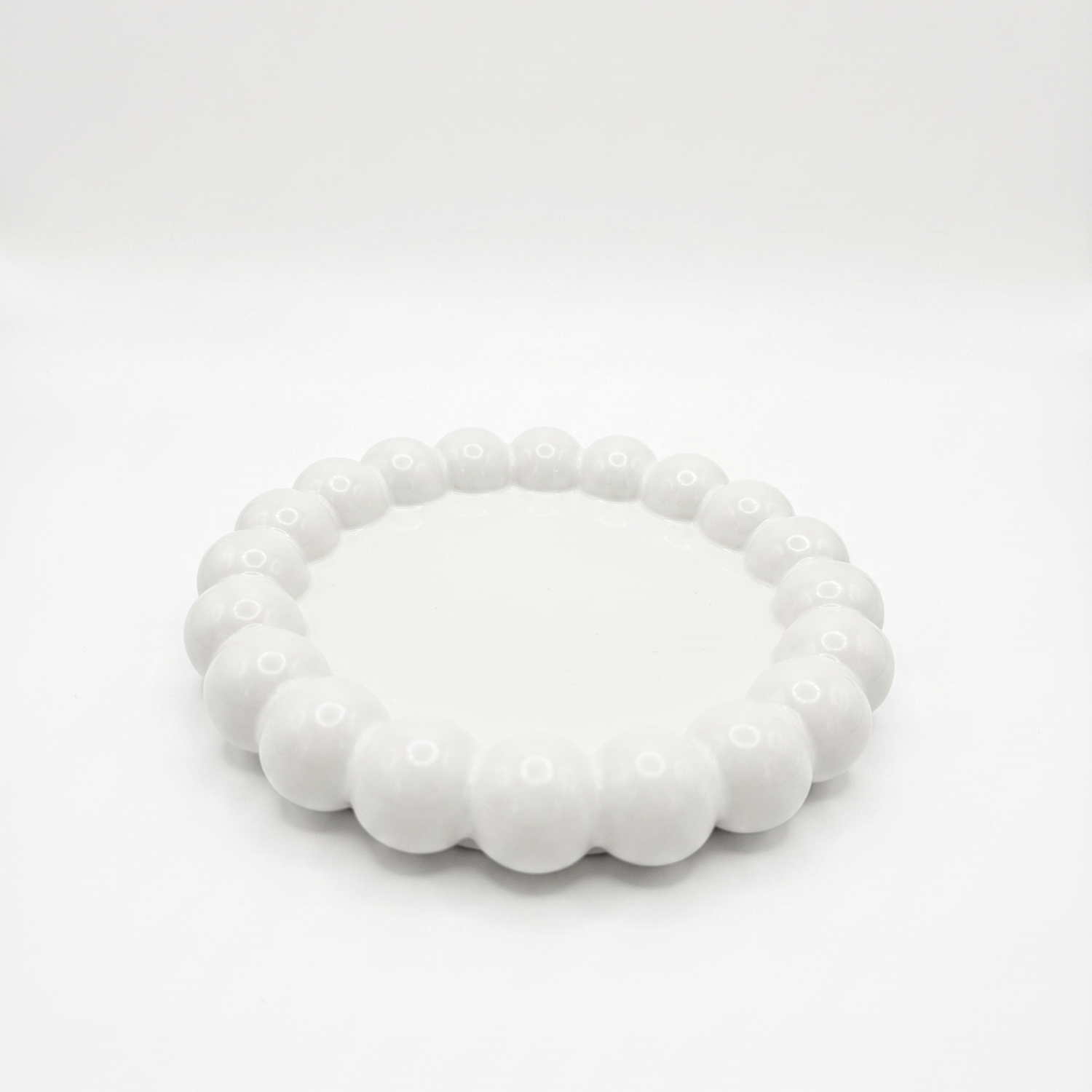 Plateau design Perla - Blanc / Argenté