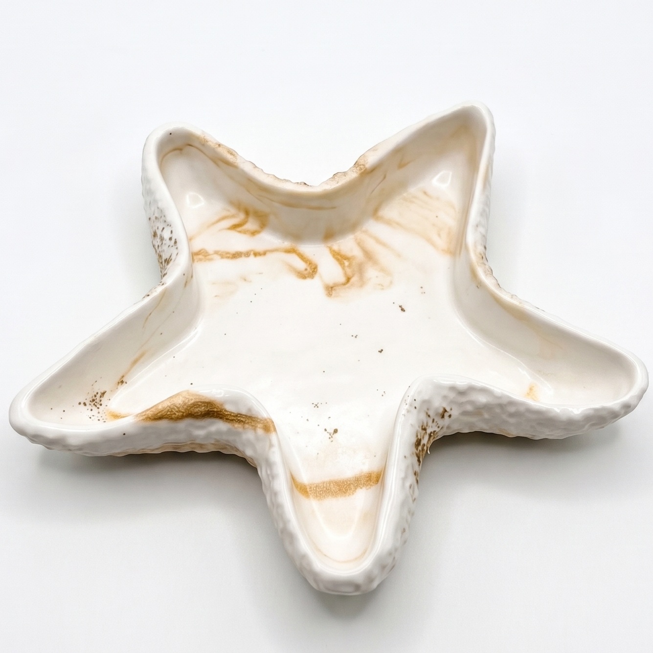 Bol design Étoile de Mer - Blanc / Or
