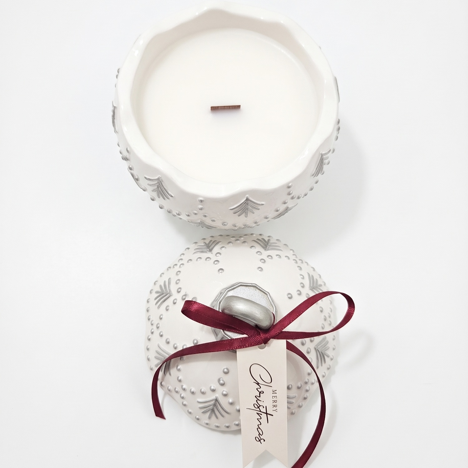Bougie Christmas Bauble Enchanted MINI - Blanche / Argentée / Magie d'Hiver / MINI