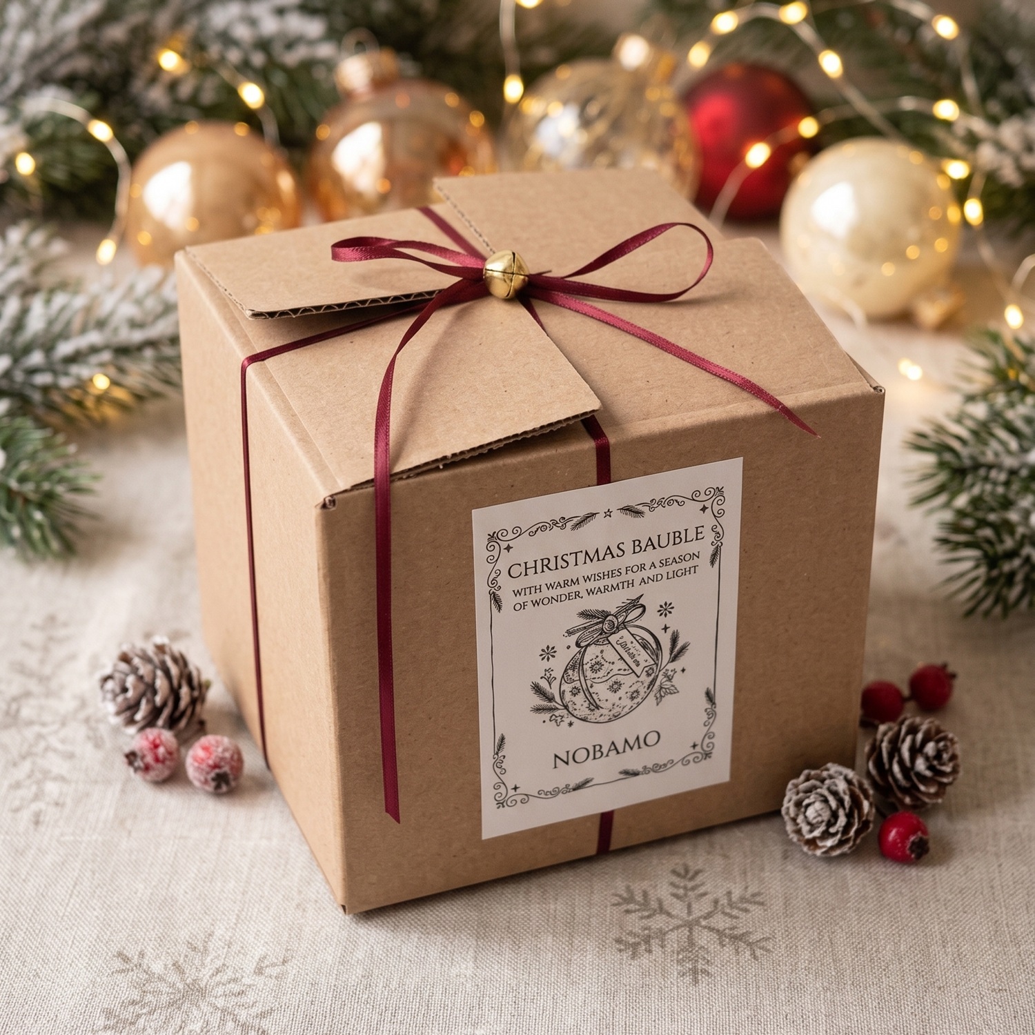 Bougie Christmas Bauble Enchanted MINI - Blanche / Argentée / Magie d'Hiver / MINI