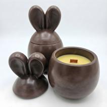 Bougie Doux Lapin - Marron / Citron vert, Mangue