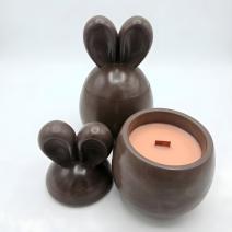 Bougie Doux Lapin - Marron / Citron vert, Basilic, Mandarine