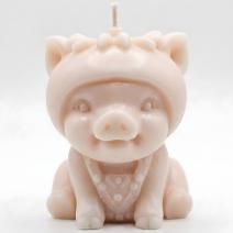 Bougie Cochonnet - Rose / Noix de Coco