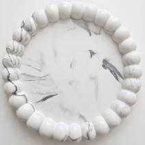 Plateau design Rondo - Blanc / Argent