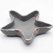 Bol design étoile de mer - Gris / Or