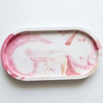 Plateau design Klasik - Blanc / Rose / Or