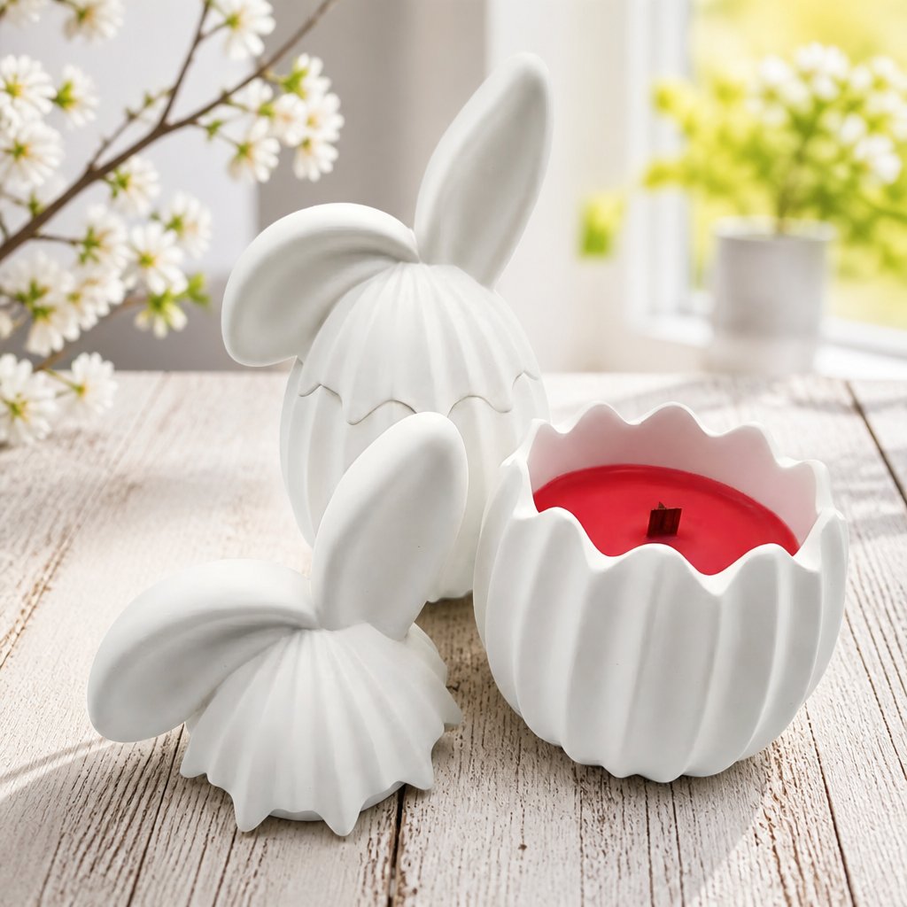Bougie Oreille - Blanc/Fruit de la passion, Mangue