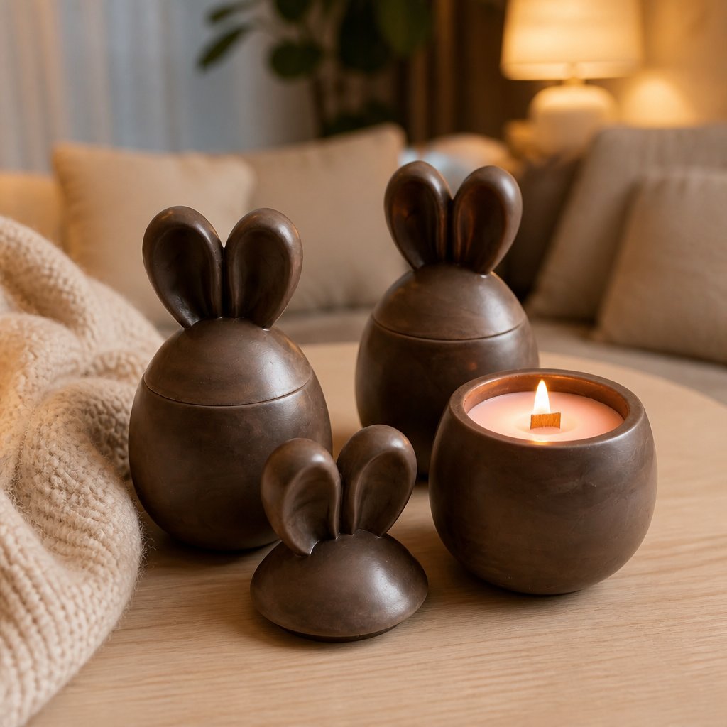 Bougie Čoko Drobec - Marron / Pamplemousse