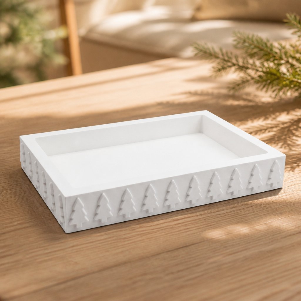Plateau design Arbre de Noël - Blanc