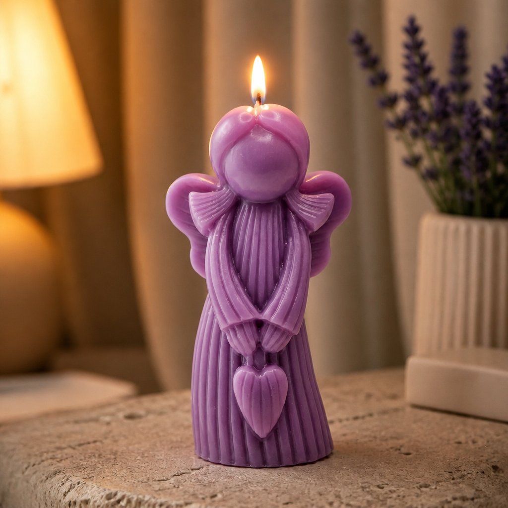 Bougie Ange - Violette / Lavande